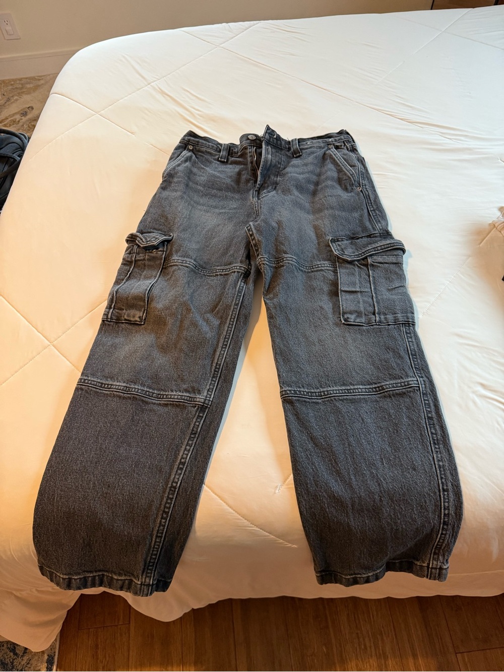 Men's Black Cargo Pants Hollister